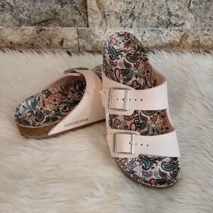 Birkenstock Women's Light Pink Arizona Two-Band Sandal Brand New Vegan